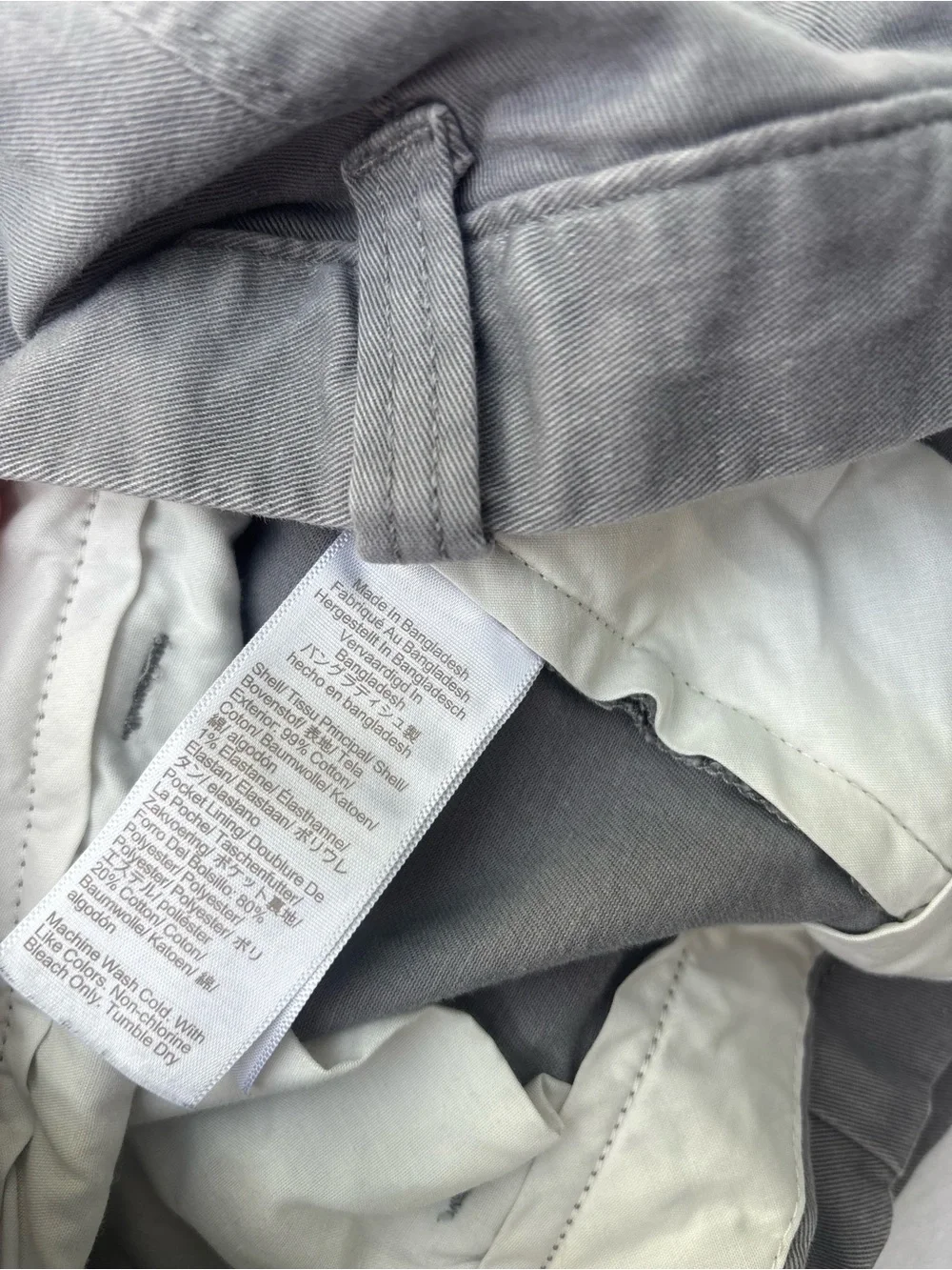 J. Crew Men’s Slate Gray Flat-Front Chino Shorts